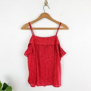 Maeve Anthropologie Off the Shoulder Boho Tank Top Sz M